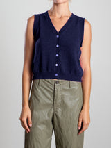 Tally Vest in Dulce Knitwear - Navy