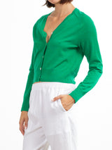 Eva Cardigan in Dulce Knitwear - Kelly Green