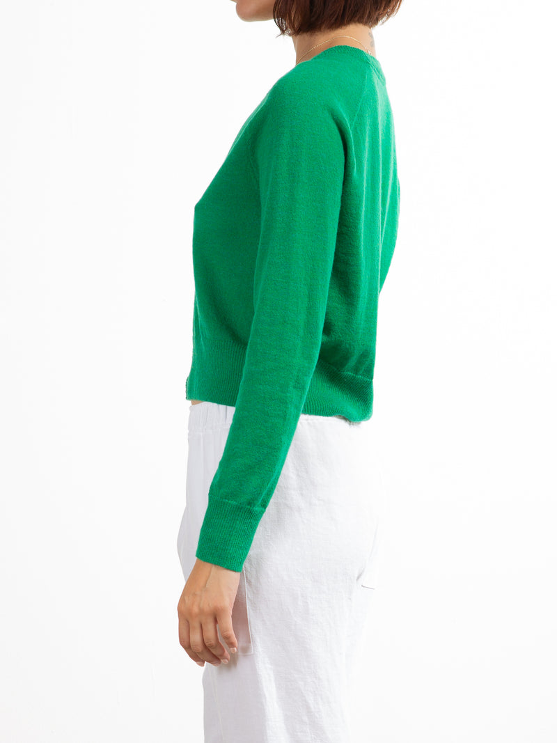 Eva Cardigan in Dulce Knitwear - Kelly Green