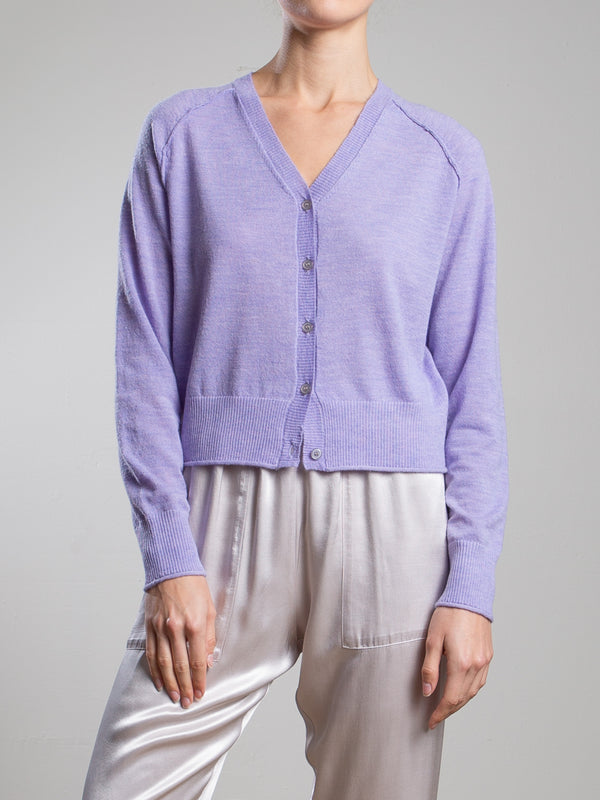 Eva Cardigan in Dulce Knitwear - Lavender