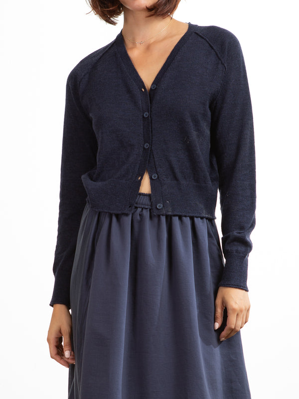 Eva Cardigan in Dulce Knitwear - Navy