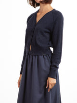 Eva Cardigan in Dulce Knitwear - Navy