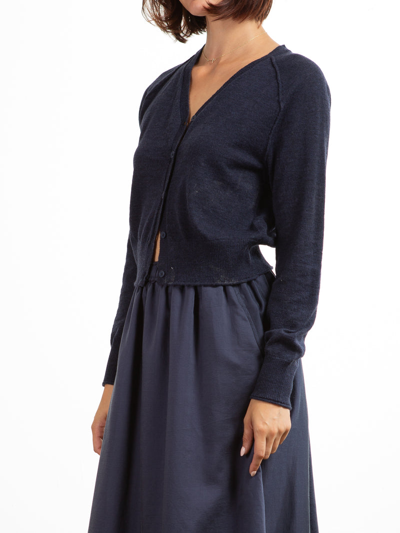 Eva Cardigan in Dulce Knitwear - Navy