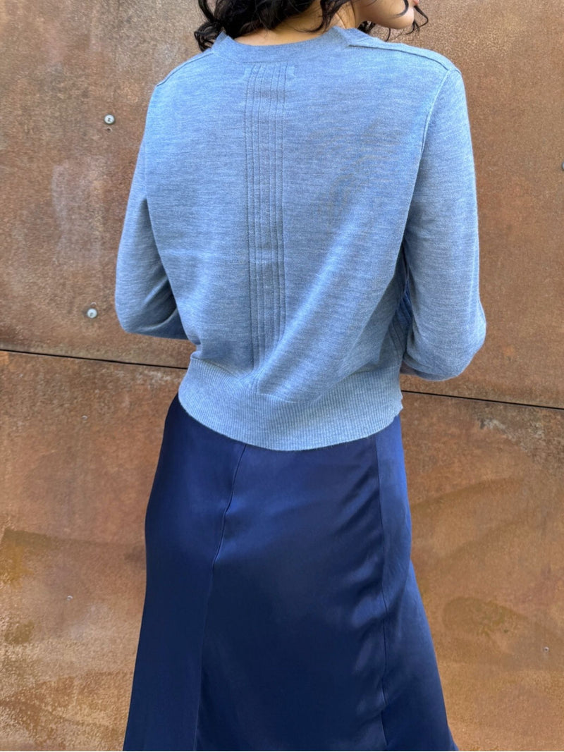 Remy Cardigan in Featherweight Cashmere - Denim