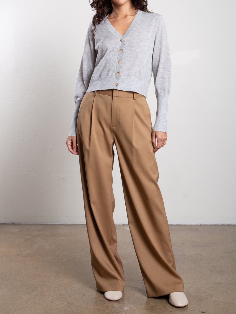 Remy Cardigan in Featherweight Cashmere - Pebble