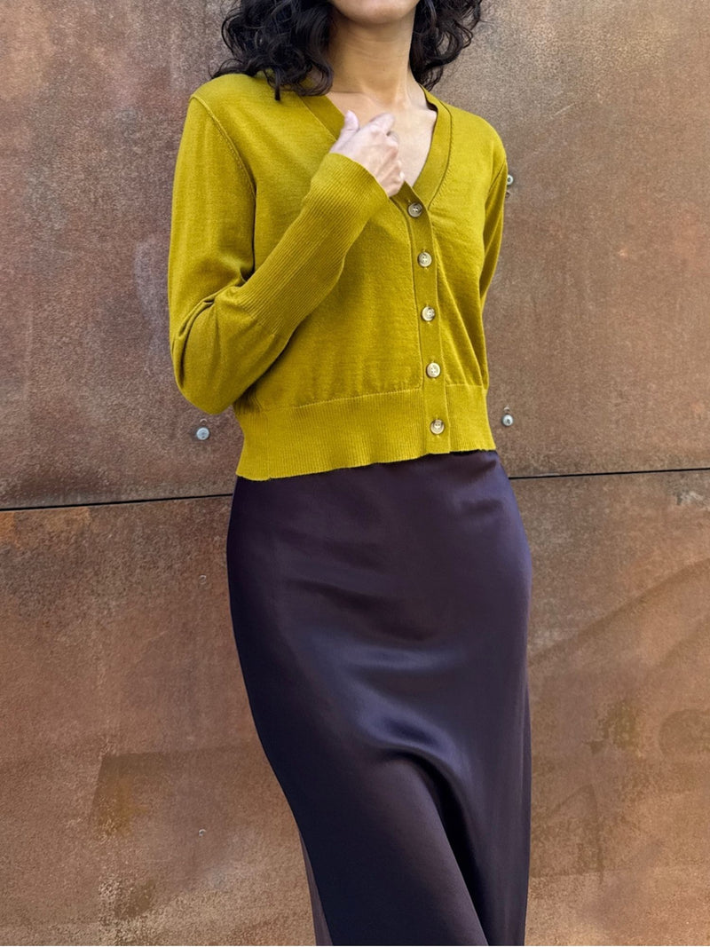 Remy Cardigan in Featherweight Cashmere - Topaz