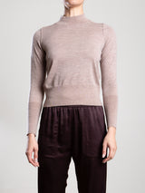 Kieren Mockneck in Featherweight Cashmere - Toast