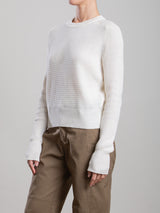 Liam Crewneck in Cotton Knitwear - Cream