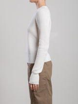 Liam Crewneck in Cotton Knitwear - Cream