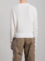 Liam Crewneck in Cotton Knitwear - Cream