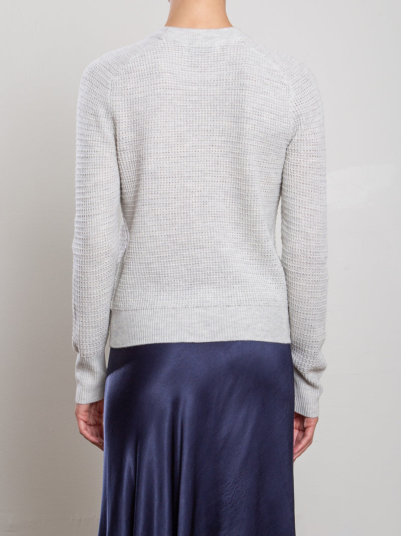 Liam Crewneck in Cotton Knitwear - Stone