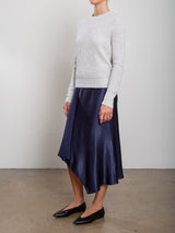 Liam Crewneck in Cotton Knitwear - Stone