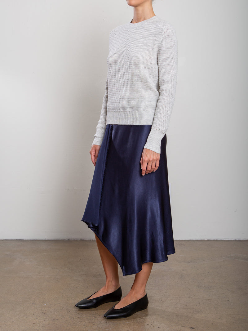Liam Crewneck in Cotton Knitwear - Stone