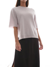 Renee Mockneck in Brushed Cashmere - Cloud