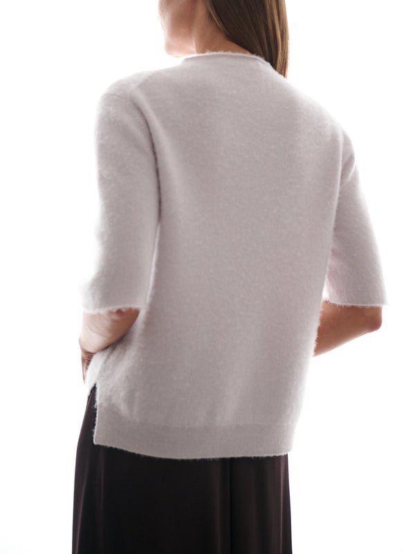 Renee Mockneck in Brushed Cashmere - Cloud