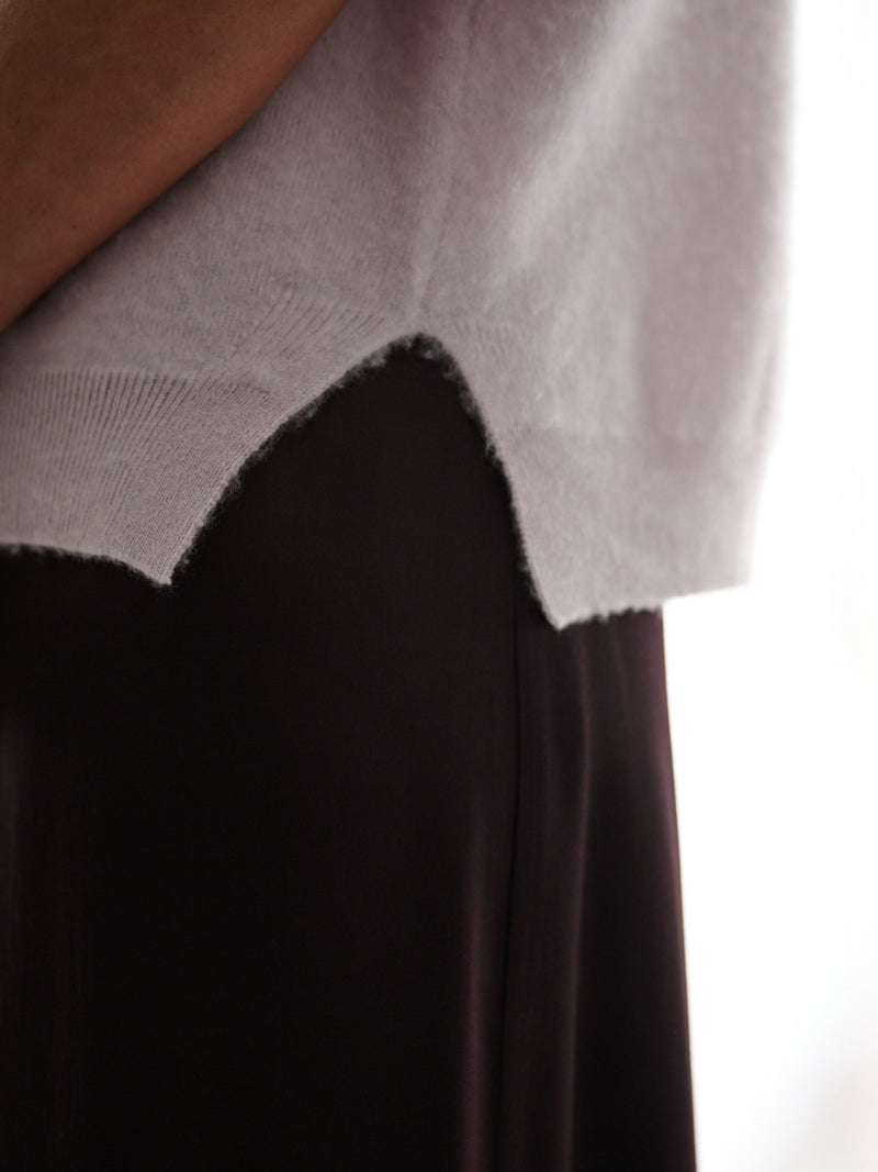 Renee Mockneck in Brushed Cashmere - Cloud