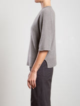 Renee Mockneck in Brushed Cashmere - Pebble