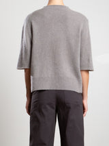Renee Mockneck in Brushed Cashmere - Pebble