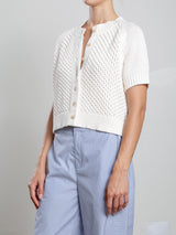 Alba Cardigan in cotton - Cream