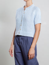 Alba Cardigan in Cotton - Sky