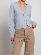 Ana Cardigan In Halo Knitwear - Aura