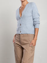 Ana Cardigan In Halo Knitwear - Aura
