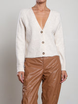 Ana Cardigan In Halo Knitwear - Milk