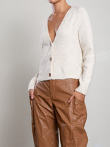 Ana Cardigan In Halo Knitwear - Milk