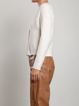 Ana Cardigan In Halo Knitwear - Milk