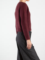 Ana Cardigan In Halo Knitwear - Ruby
