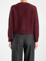 Ana Cardigan In Halo Knitwear - Ruby