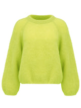 Rosie Mohair Knit Pullover - Neon Yellow