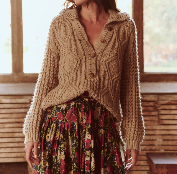 The Cozy Cable Pullover - Oat