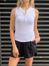 Kiera Henley Tank in Thermal - White