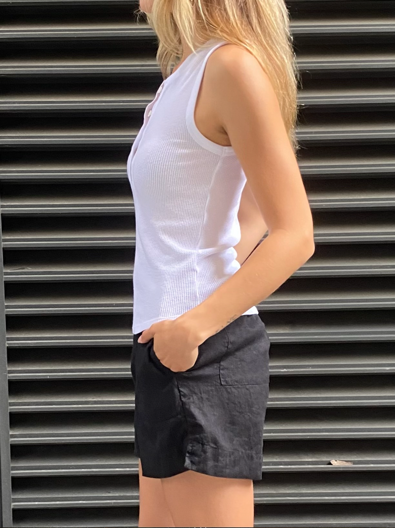 Kiera Henley Tank in Thermal - White