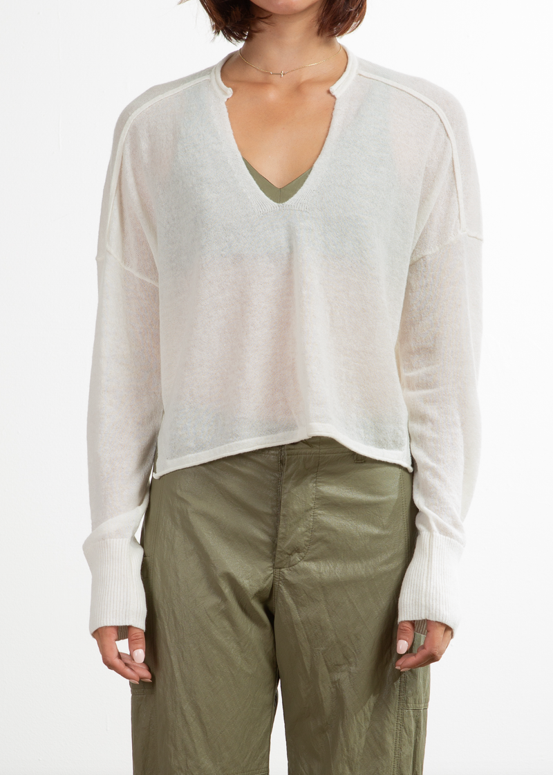 Bailey V-neck Pullover - Ivory