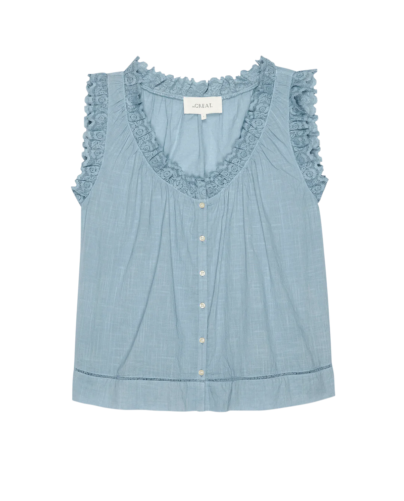 The Vignette Top - Pale Blue