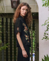 The Tavern Button Up with Bouquet Floral Embroidery