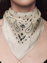 The Silk Bandana - Cream