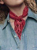 The Silk Bandana - True Red