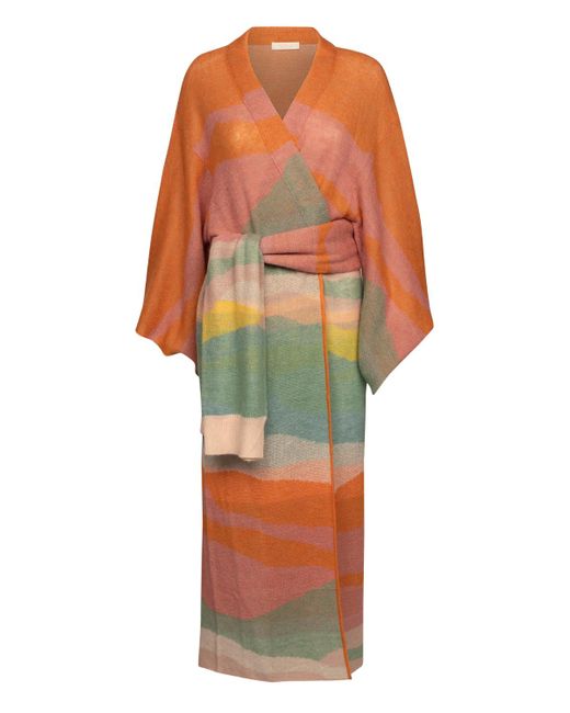 Hiro knitted kimono - Orange Multicolor