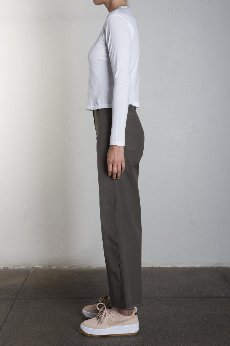 Drea Long-Sleeve Tee in Lightweight Jersey - White