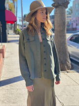 Justin Workshirt in Linen - Military