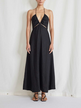Apiece Apart Eli Cut-Out Maxi Dress - Black