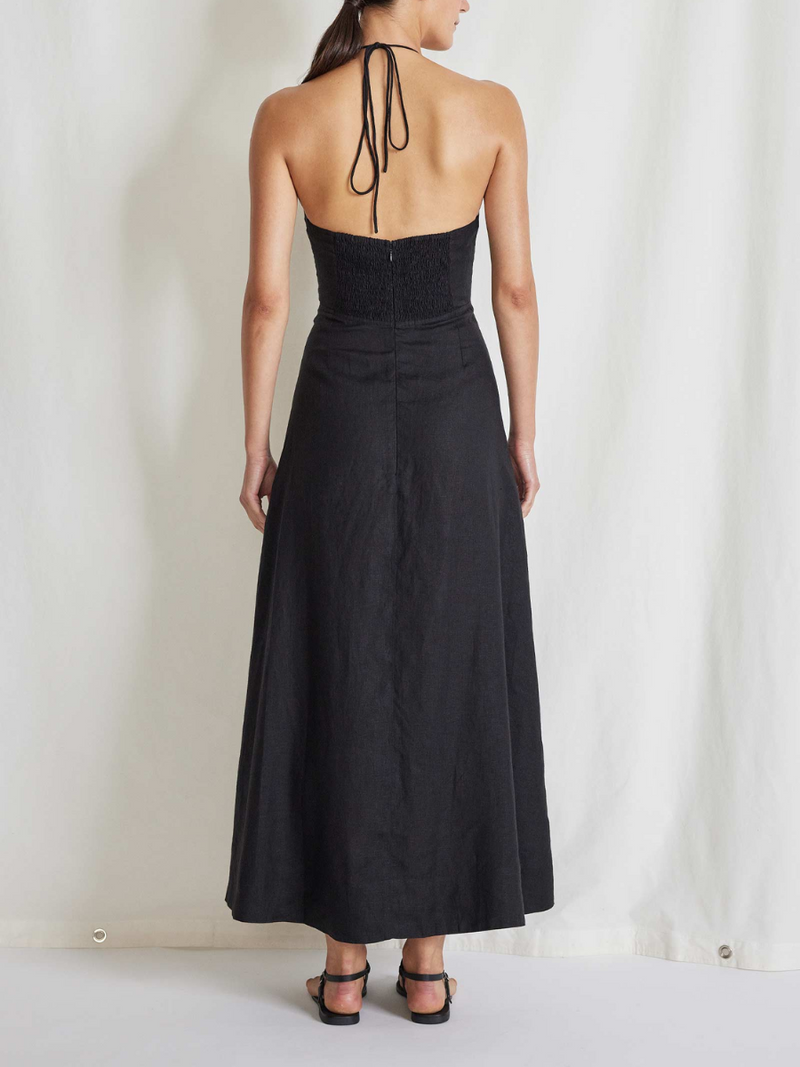 Apiece Apart Eli Cut-Out Maxi Dress - Black