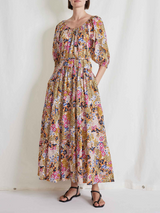 Apiece Apart Tilton Tiered Maxi - Wildflowers Cream
