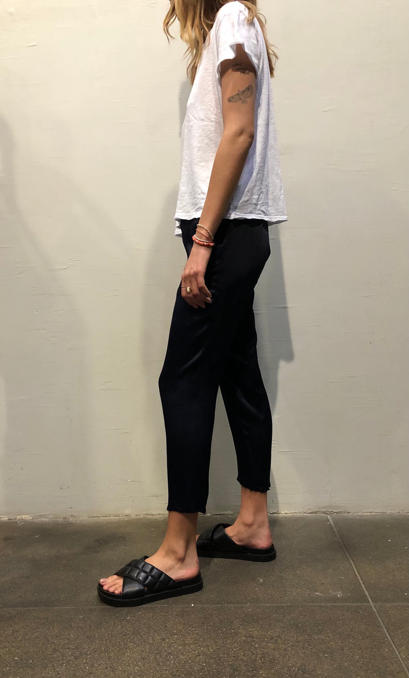 Parker Pant in Vintage Satin - Night