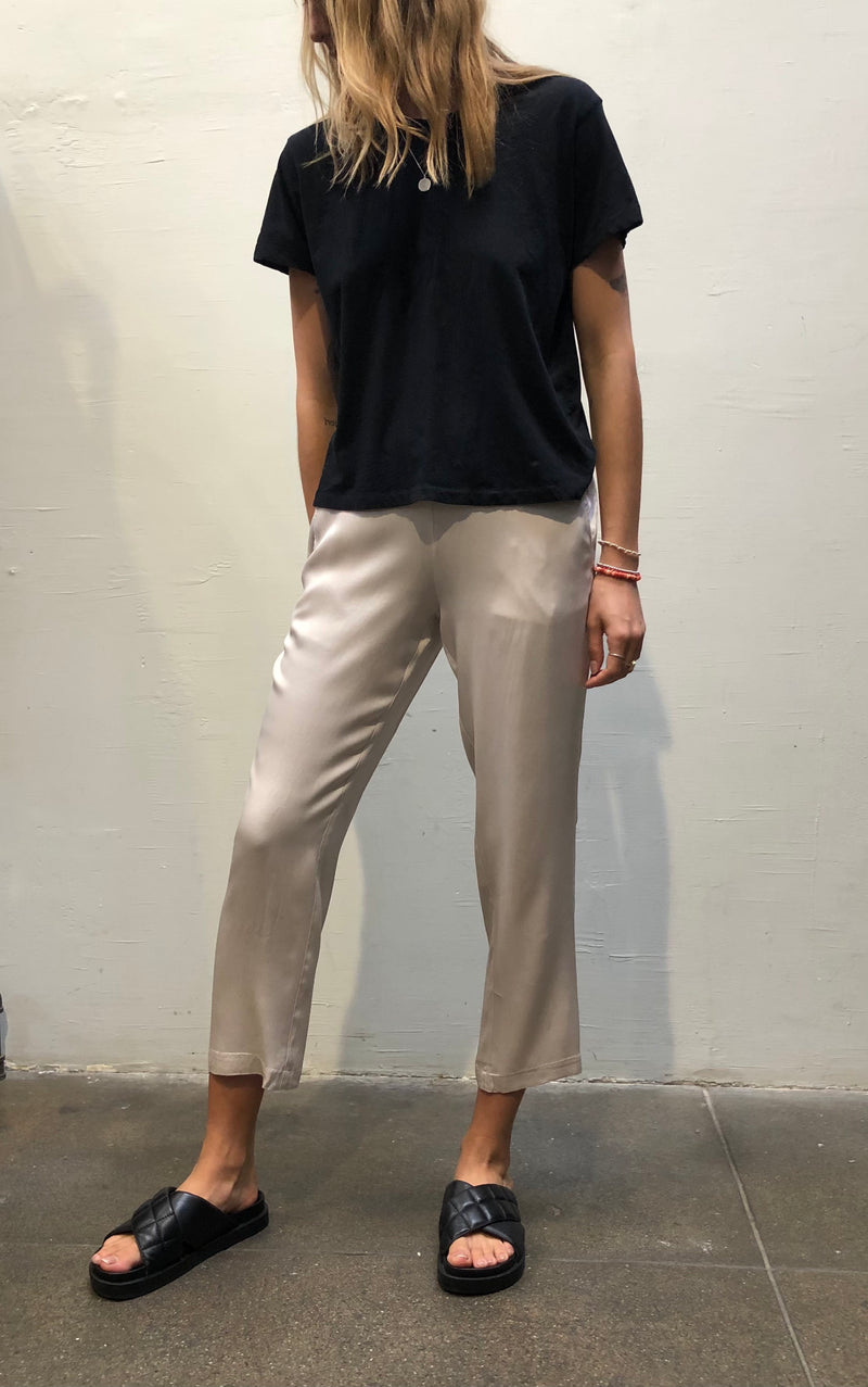 Parker Pant in Vintage Satin - Parchment *Final Sale*