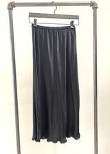 Riley Skirt in Vintage Satin - Black