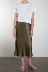 Riley Skirt Vintage Satin - Olive